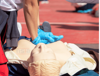 First aid training session at NSTA Hillcrest in Brisbane, QLD